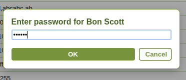 Password dialog screenshot